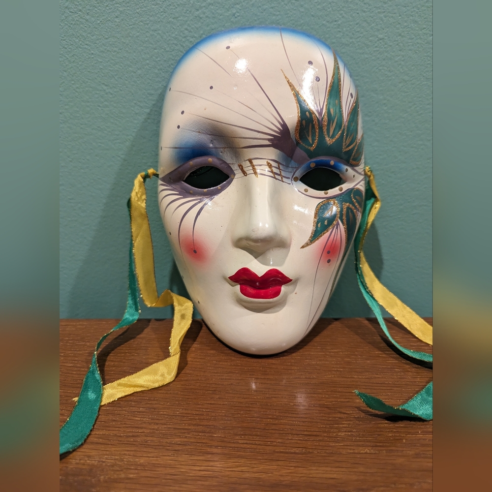 Porcelain Mardi Gras Mask